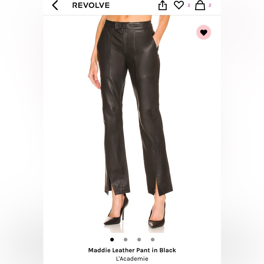 NWT L’Academie Real Leather Pants. Never before worn Size Small fits 25-26 Waist